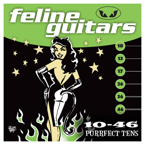 Feline Guitar Strings 10-46 strings Purrfect Tens