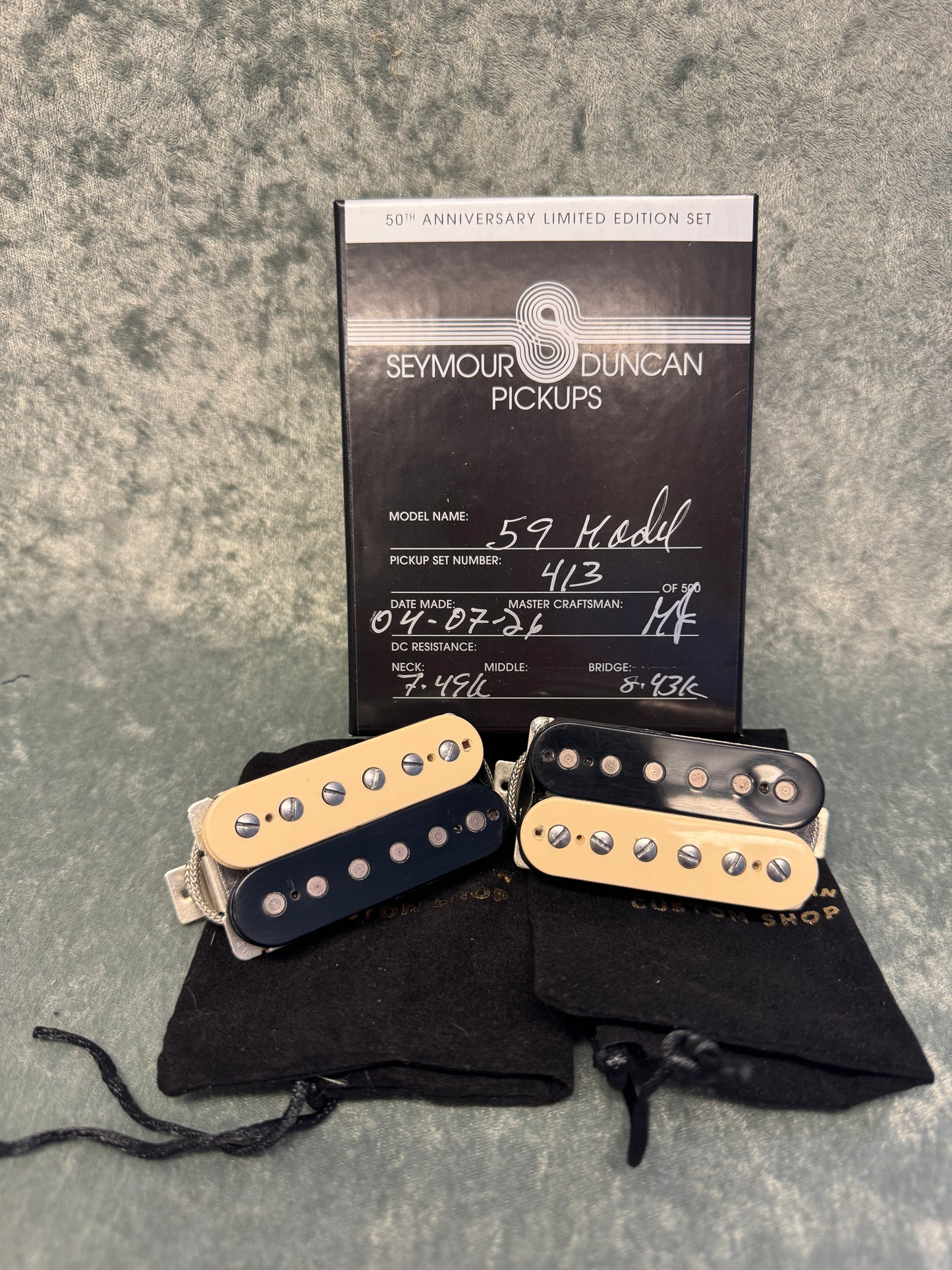 SEYMOUR DUNCAN 50TH ANNIVERSARY SH-1 '59 SET ZEBRA