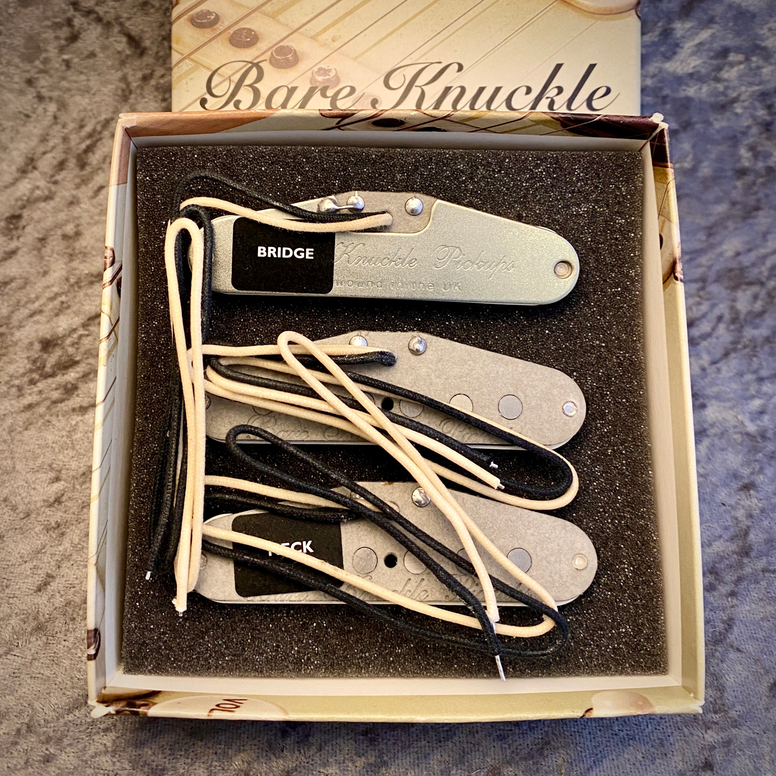 Bare Knuckle mothers milk pickup set - steel baseplate on bridge