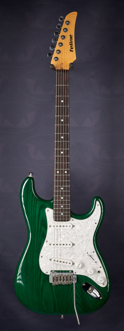 Feline Green STRAT (with LED lights) - SECONDHAND
