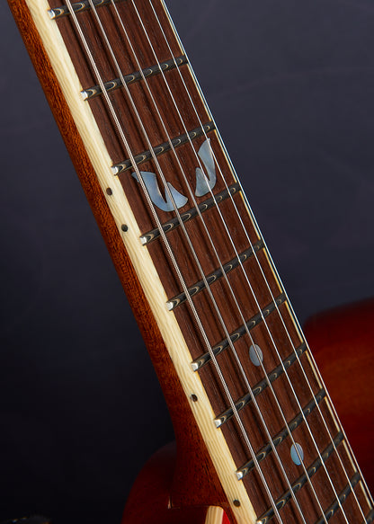 Feline Tabby Bobcat mahogany & flame maple