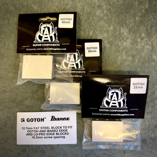 GOTOH / IBANEZ FAT (12.7mm) STEEL BLOCK by FATCAT (3 variants)