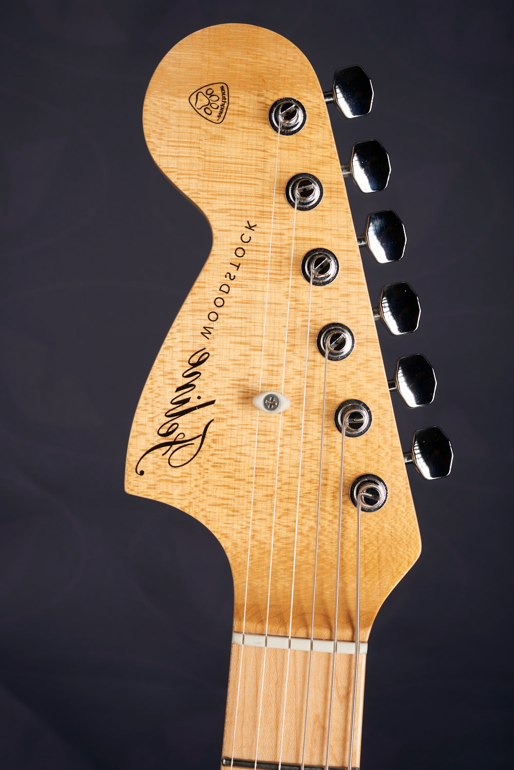 Feline SouthPaw left-handed S-type "woodstock" strat - black plate