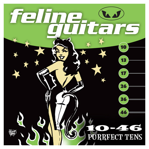 Feline Guitar Strings 10 46 strings Purrfect Tens Feline Guitars