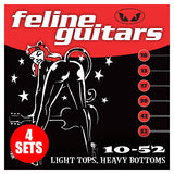 Feline Guitar Strings 10-52 Light Tops, Heavy Bottoms