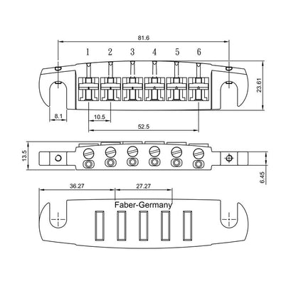 Faber® Wraptonate, Wraparound Tailpiece/Bridge