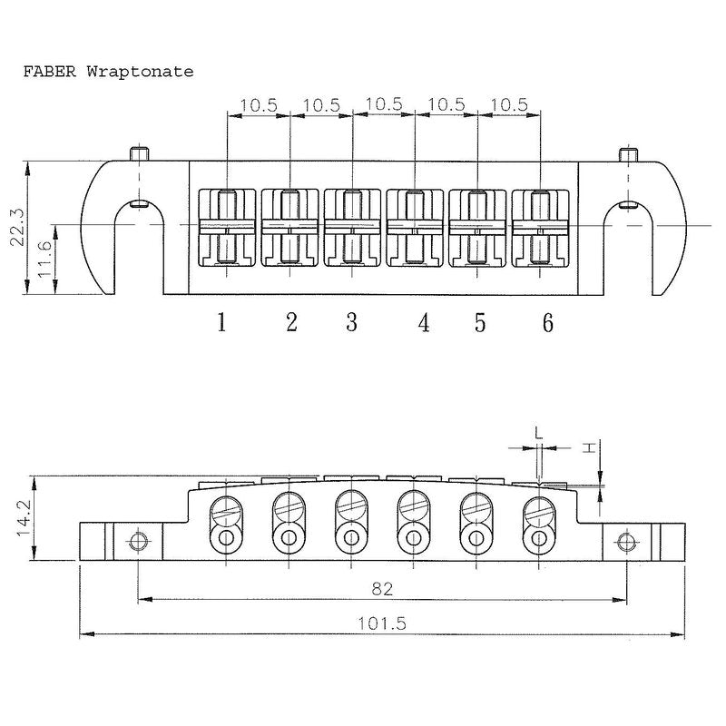 Faber® Wraptonate, Wraparound Tailpiece/Bridge